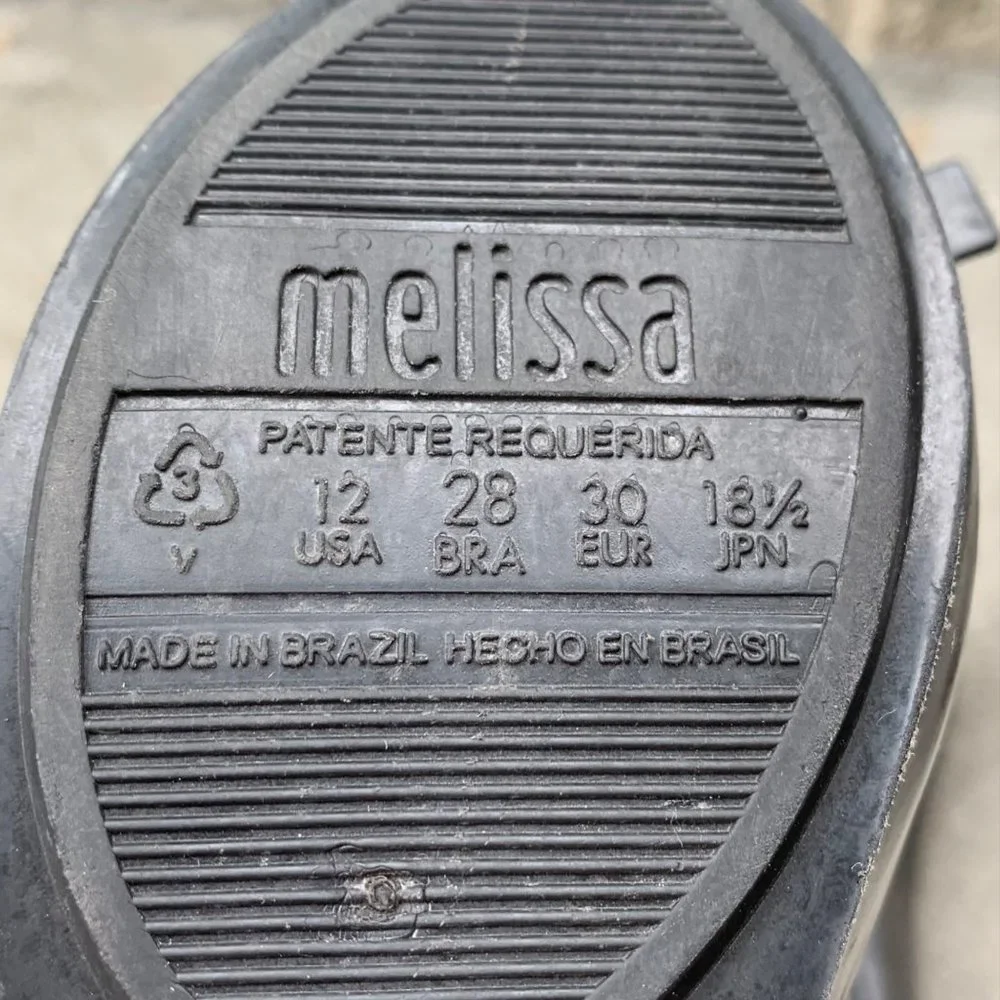 MEL By MELISSA Girls Ultra Girl Bow Shoes 12 Black Slip On Jelly Wedge Shoe Girl - Picture 9 of 9